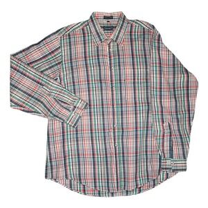 GANT Men's Long Sleeve Plaid Button Down Shirt Multi Color Cotton Blend